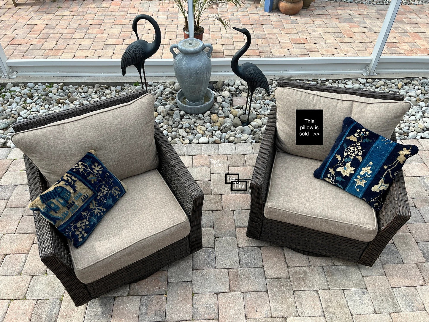 Authentic Antique Peking Handwoven Chinese Pillows