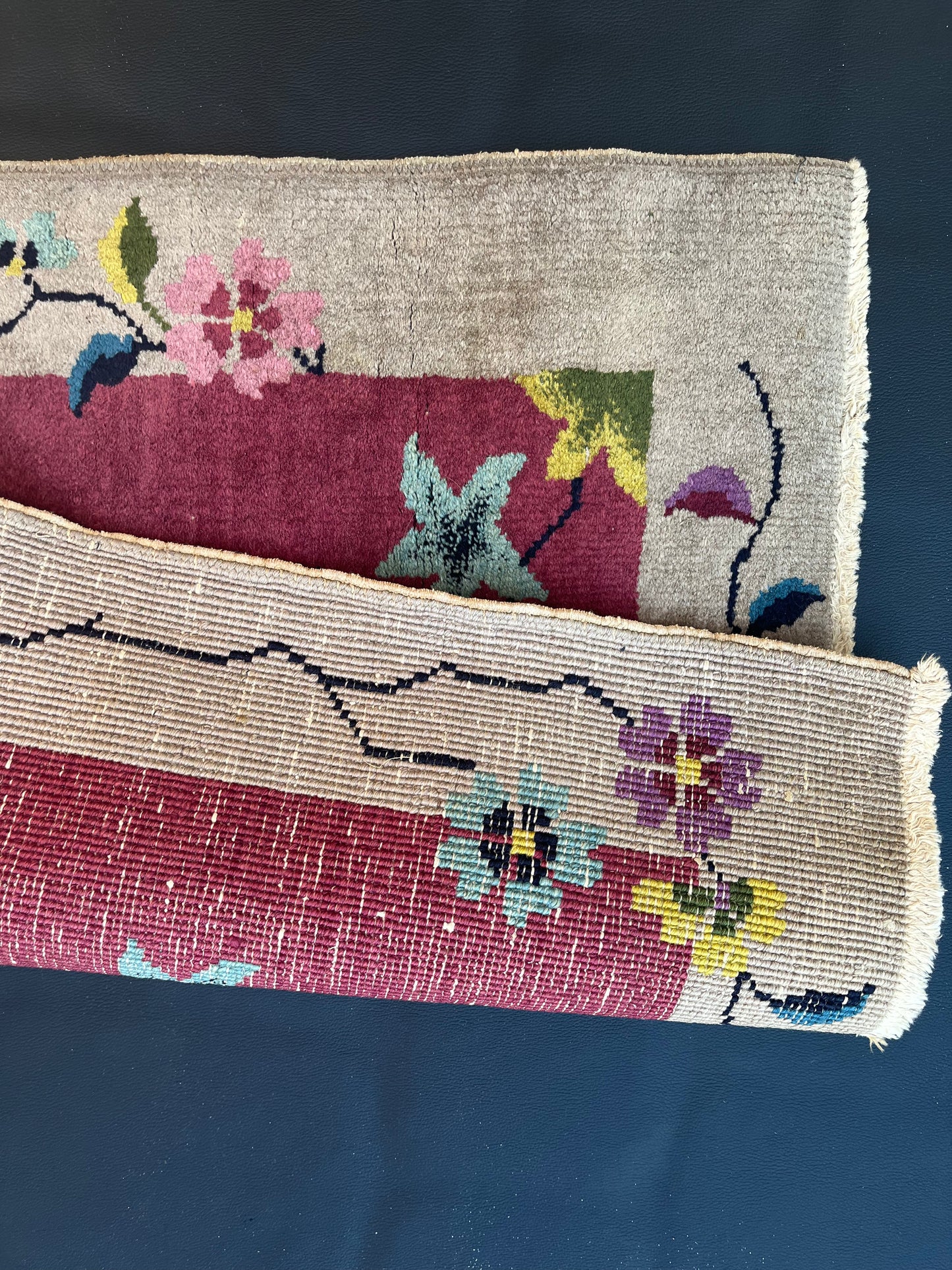 A Darling Antique Art Deco Chinese Rug