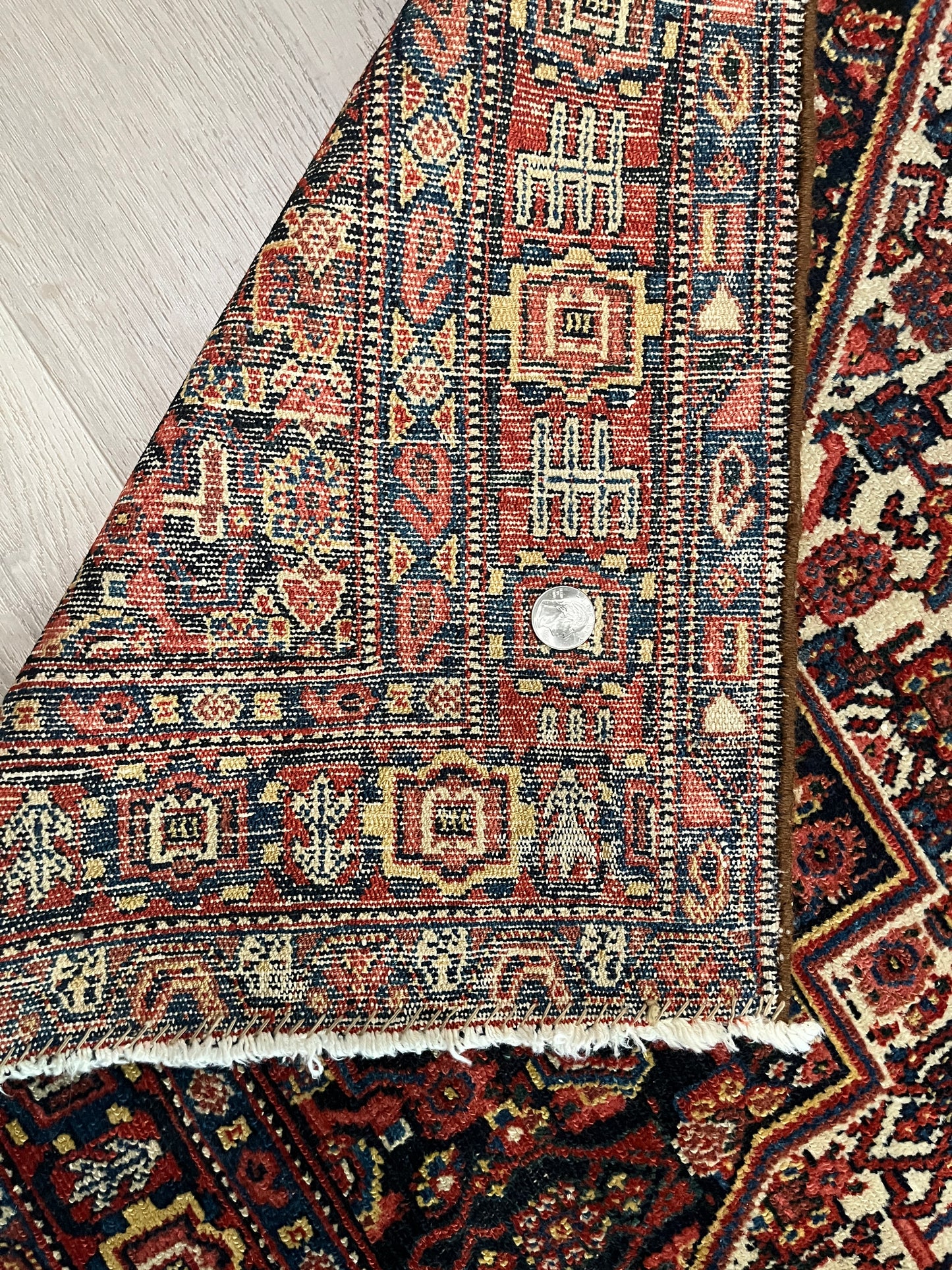 Fine Antique Persian Senneh 4.6 x 6.3 feet