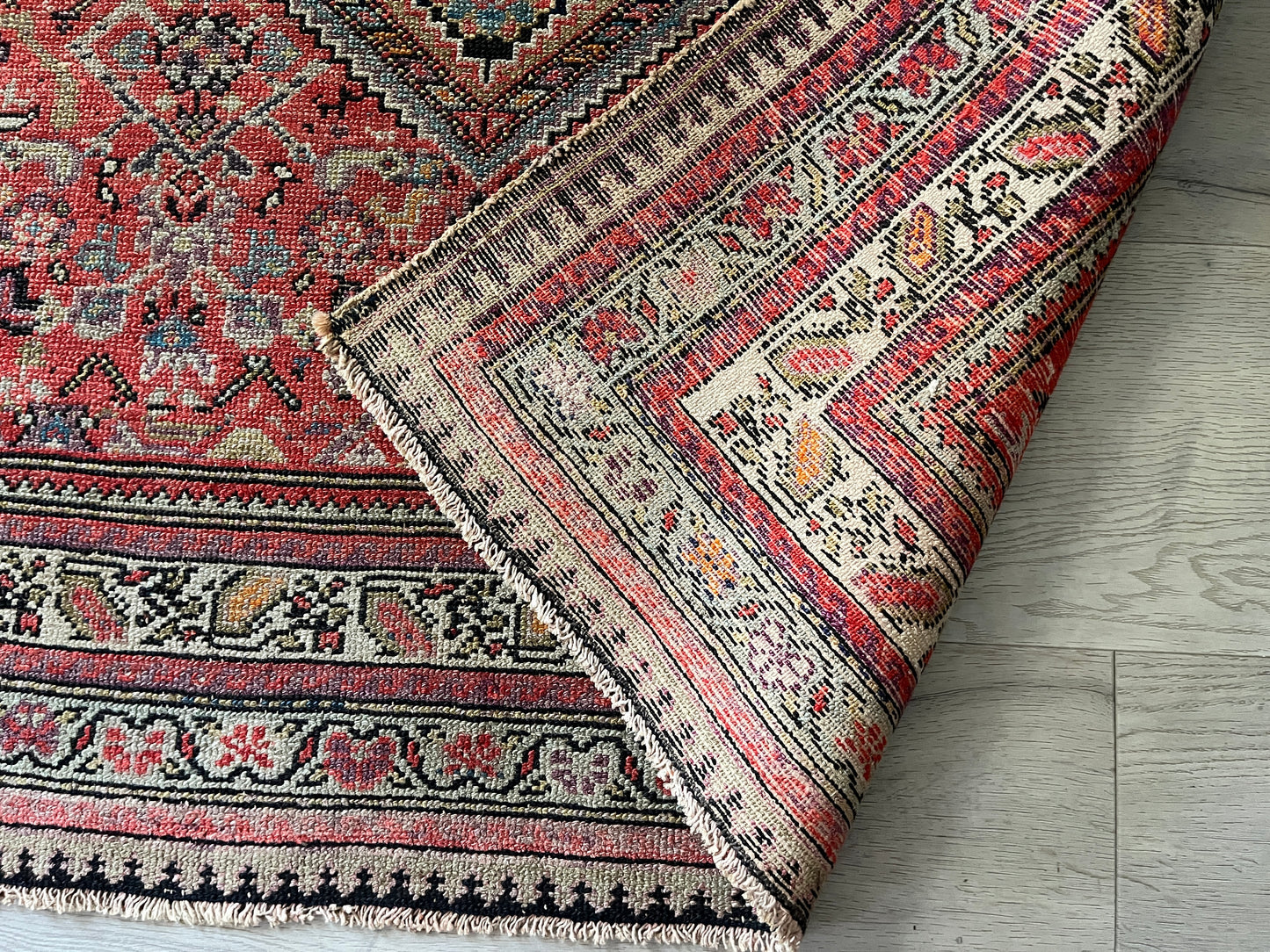 Magnificent True Antique Persian Feraghan Maylayer Heriz Area Rug 4 x 6.8