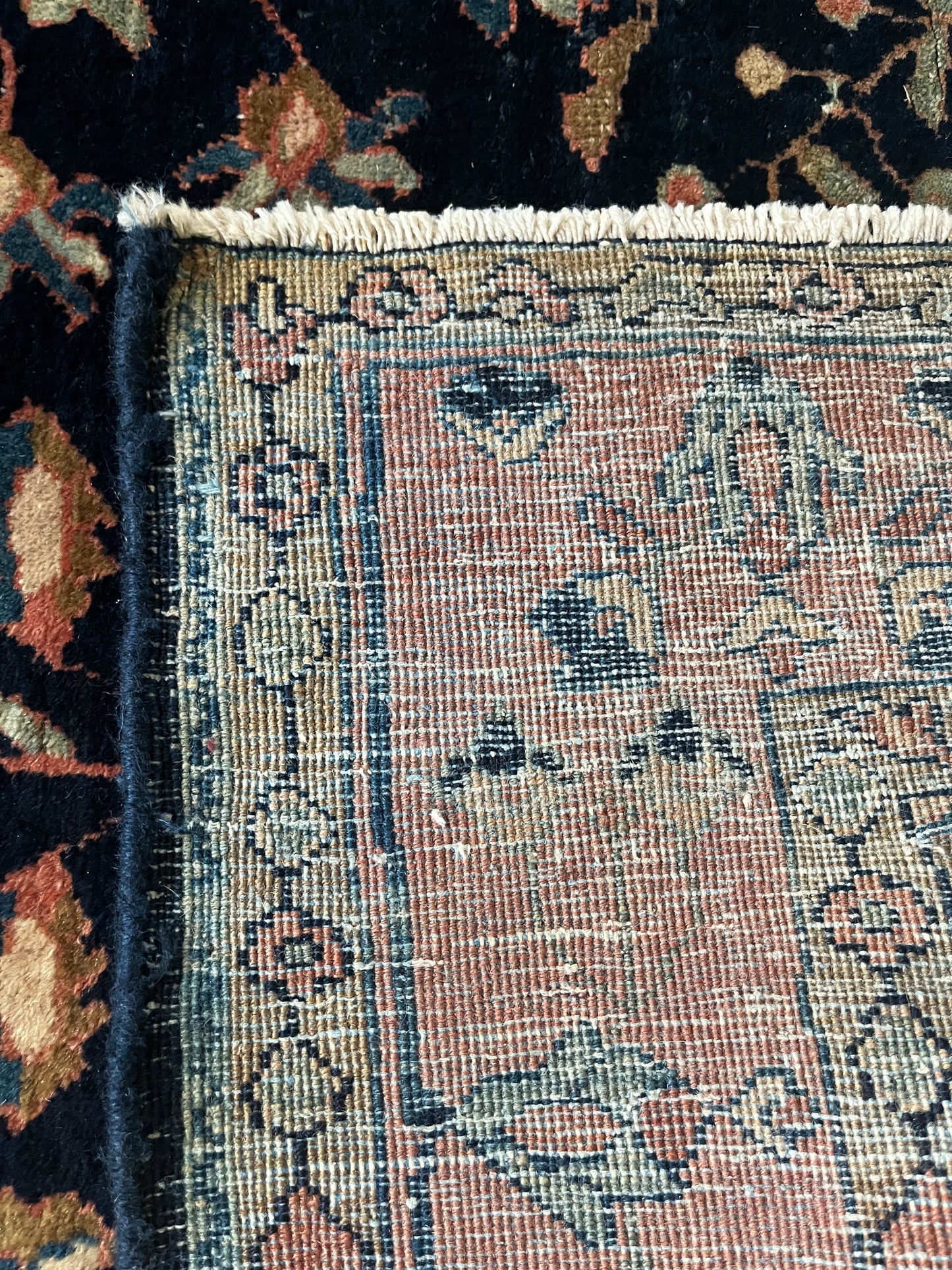 ANTIQUE SAROUK MOHAGERAN CARPET 4.3 X 6.5 FT