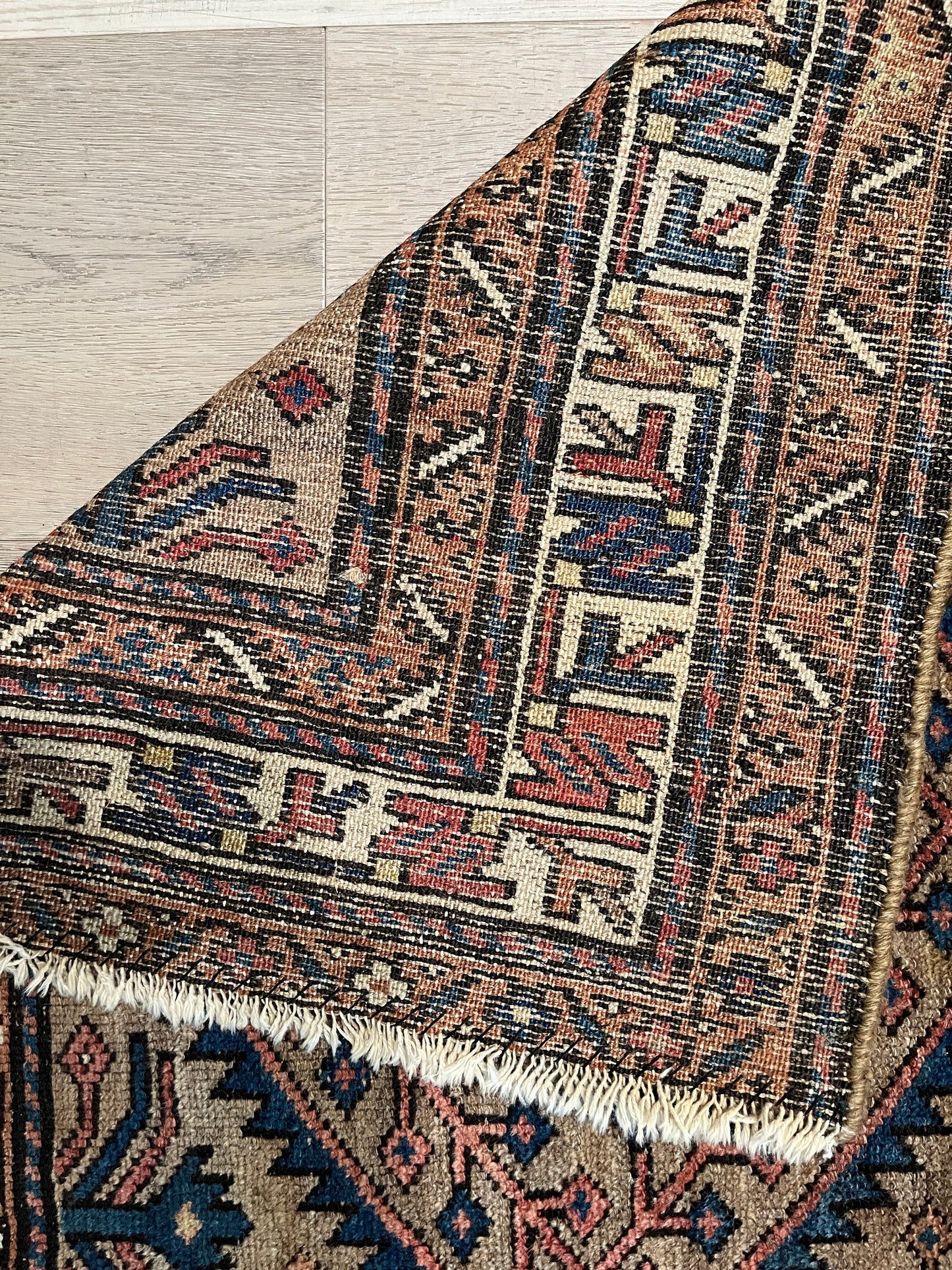 Antique Persian Camel Hair Tribal Rug including about the best underlayment pad money can buy-cut to order