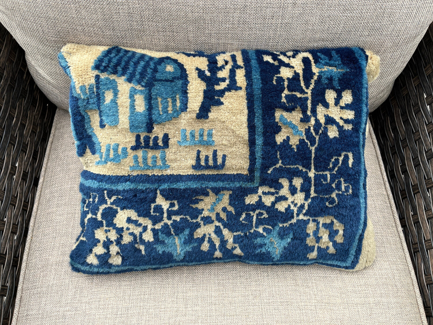 Authentic Antique Peking Handwoven Chinese Pillows