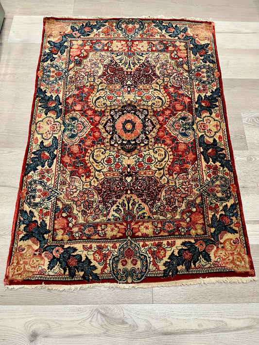 3.4 x 5 Fine Persian Handwoven Kishan circa 1930