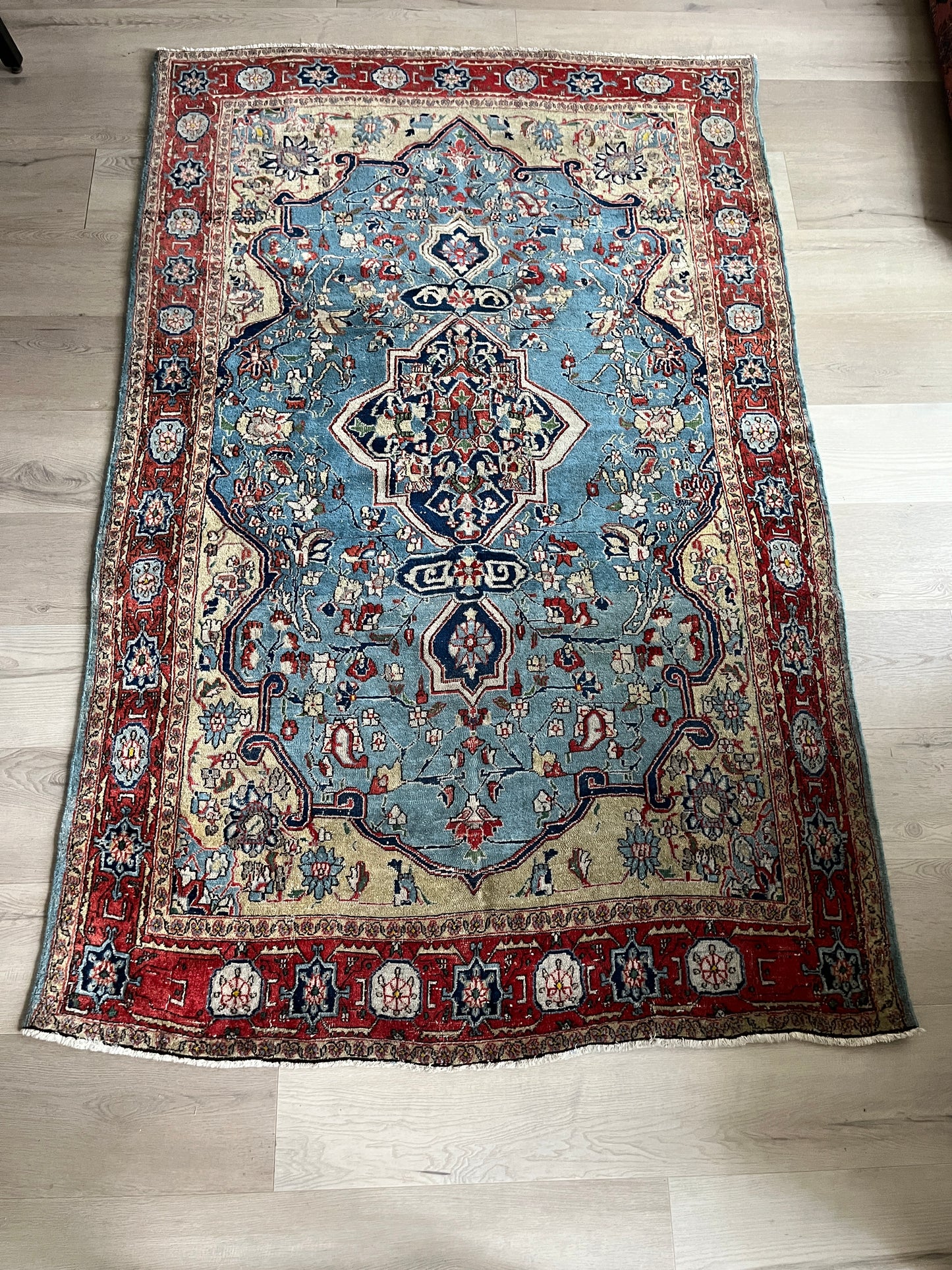 Fine and Unusual Antique Persian Tabriz Rug