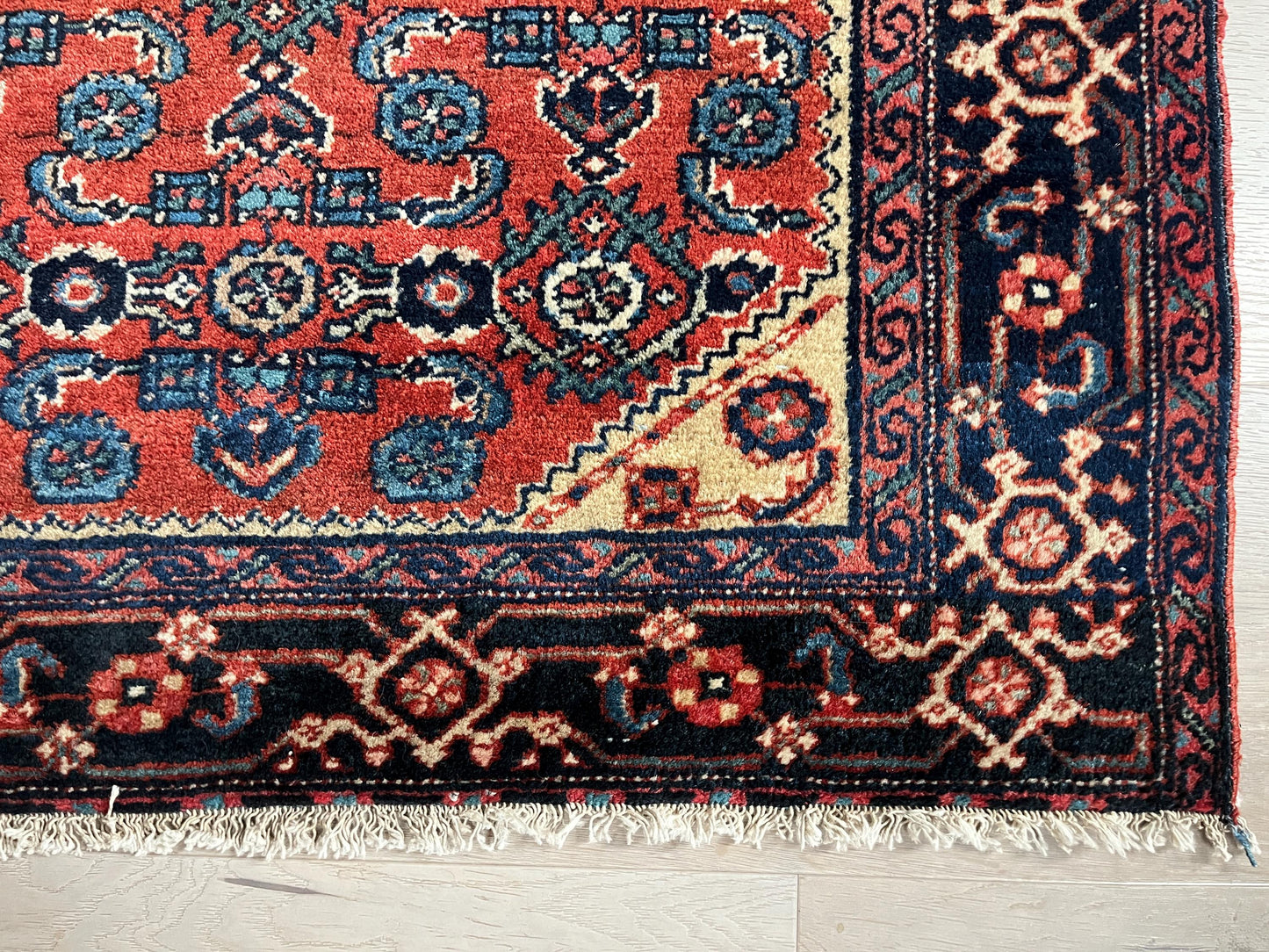 Genuine Antique Handwoven Oriental Rug, circa mid-1920s