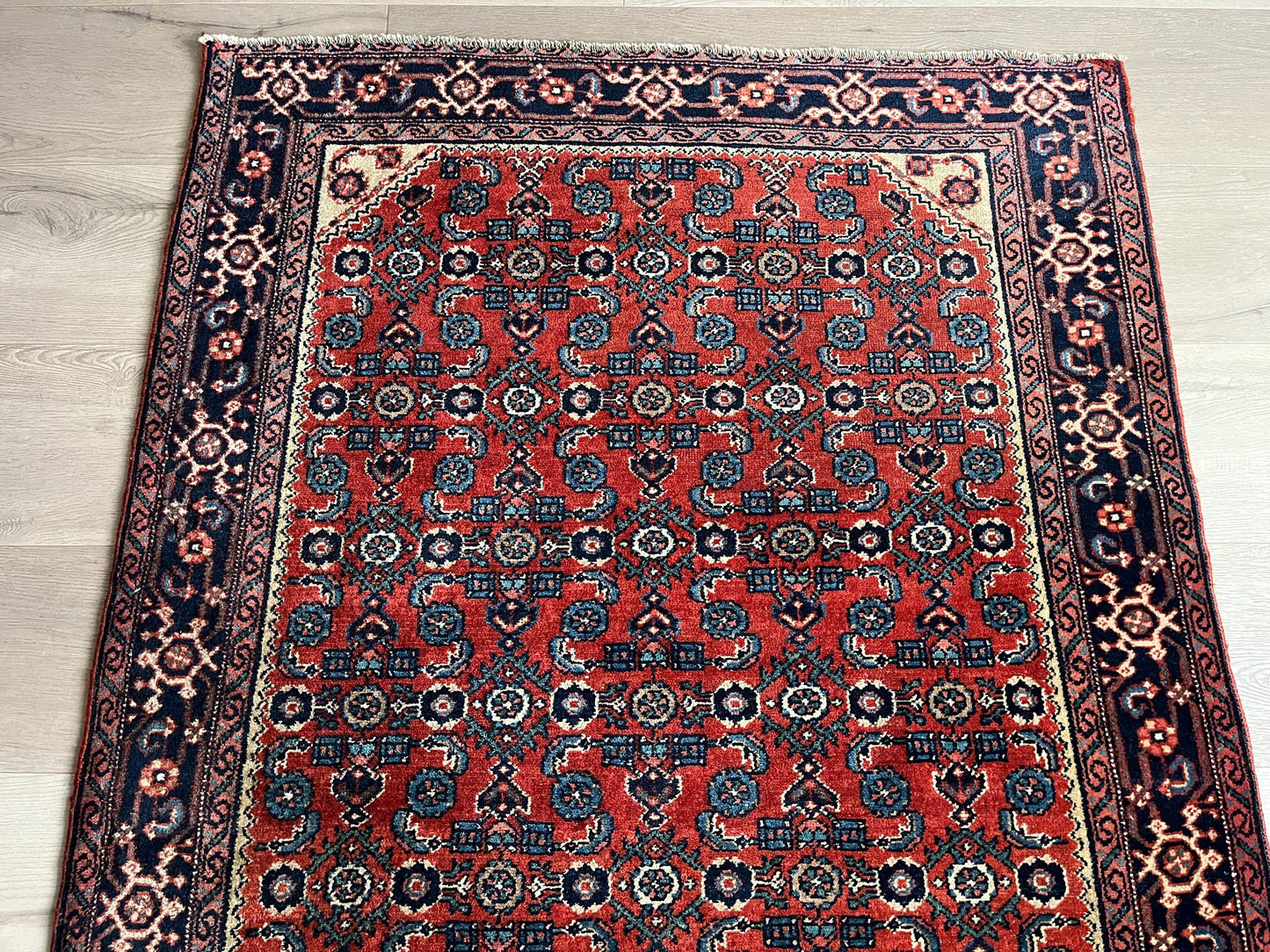 Genuine Antique Handwoven Oriental Rug, circa mid-1920s