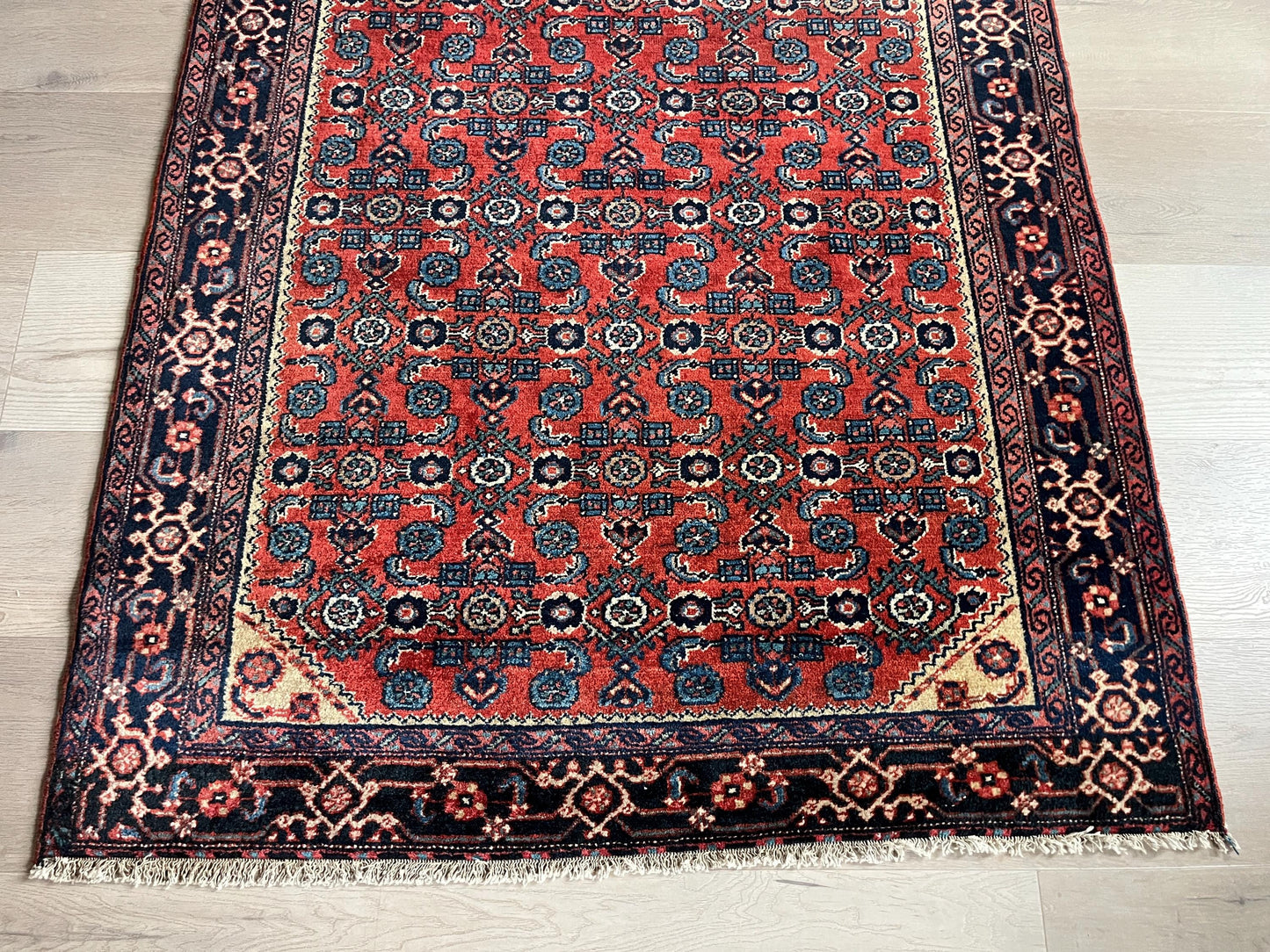 Genuine Antique Handwoven Oriental Rug, circa mid-1920s