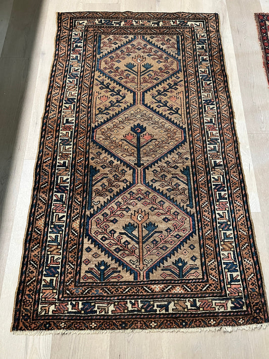 Antique Persian Camel Hair Tribal Rug including about the best underlayment pad money can buy-cut to order